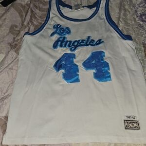 Mitchell & Ness White and Blue Los Angeles Tank Top